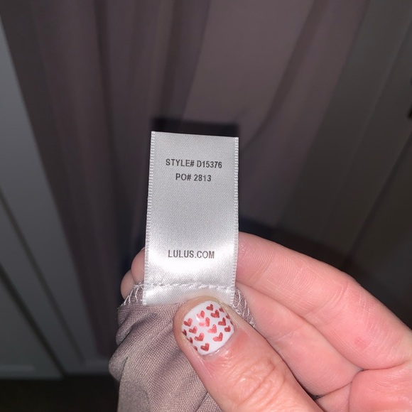 LULU’S AIR OF ROMANCE TAUPE LAVENDER MAXI DRESS SIZE S - Picture 12 of 13